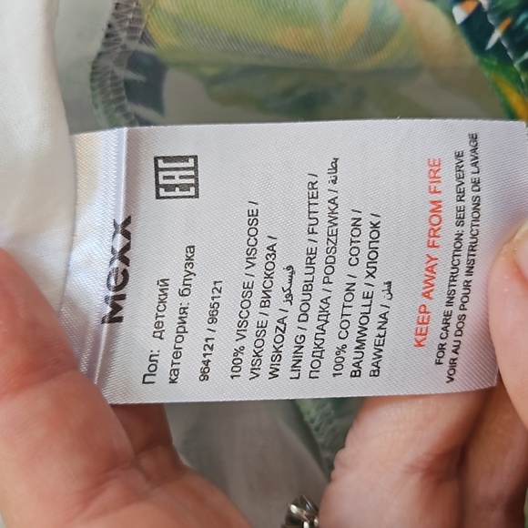 NWT Mexx tropical floral strap summer top, lined, viscose, 14 yrs fits UK 6-8-10 - Picture 16 of 17